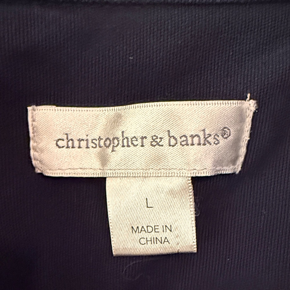 Christopher & Banks Dark Blue Jean Jacket - Picture 2 of 10